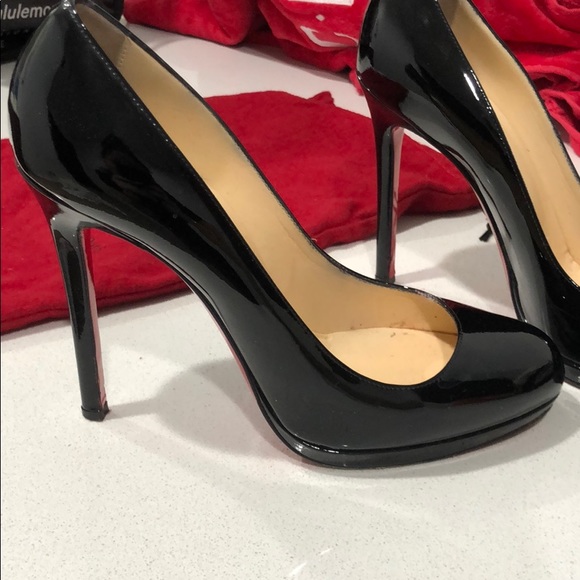Christian Louboutin Neofilo 120 Patent Black Heels - Picture 4 of 8